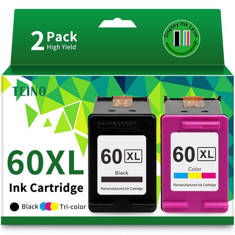 TEINO 60XL BLACK TRI-COLOR INK CARTRIDGE COMBO PACK