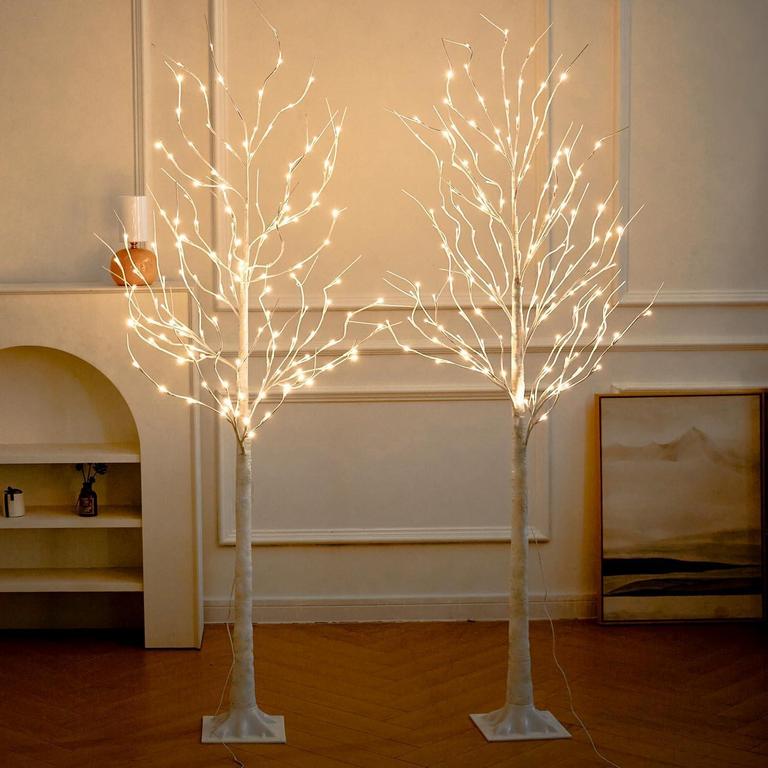 NOWSTO 2PK 6FT LIGHTED BIRCH TREES