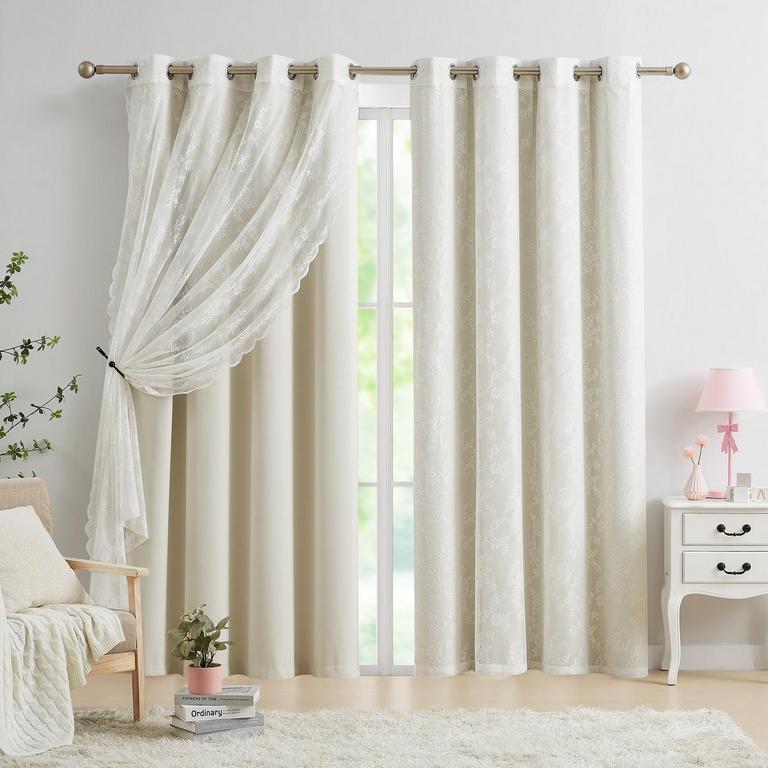 BAZAAHM BLACKOUT CURTAINS 52IN X 95IN 2PK
