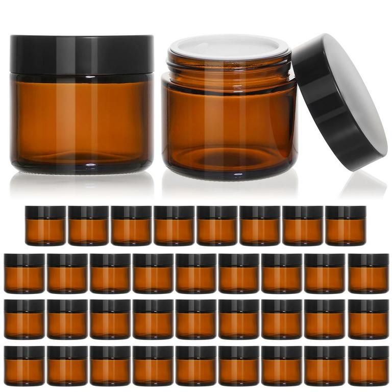 KEYWING 2OZ AMBER JARS 35PK