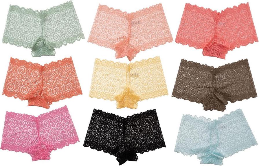 ALYCE IVES WOMENS 2X LACE BOYSHORTS 10PK