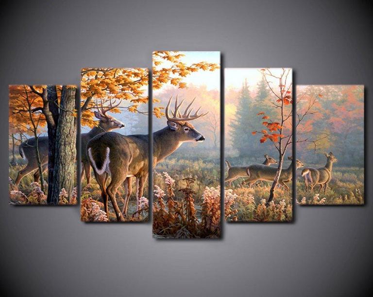 EPIKKANVAS 5PCS DEER ART SET 100X55CM