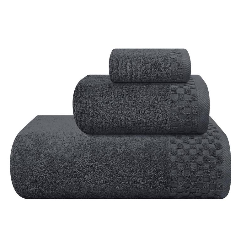 GLAMBURG TOWEL SET 3PK CHARCOAL GRAY 