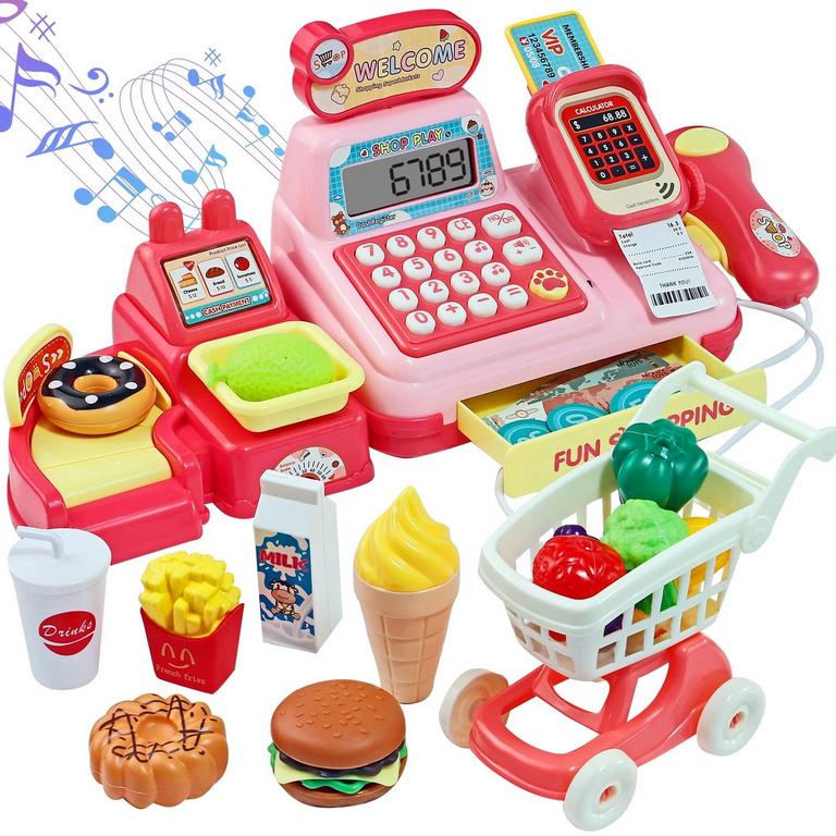 NETNEW CASH REGISTER TOY SET 