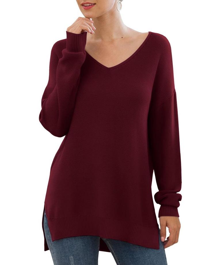 JWD WOMENS L SPLIT SWEATER