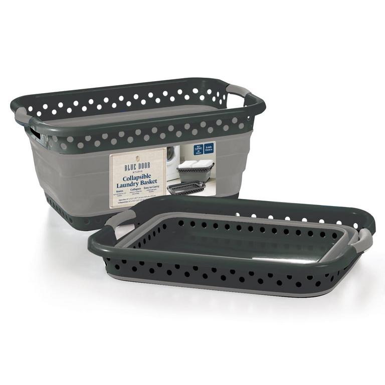 BLUE DOOR COLLAPSIBLE LAUNDRY BASKET 10.5GAL