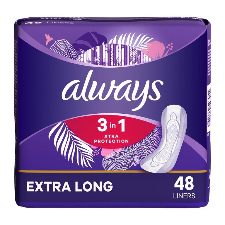 ALWAYS LINERS EXTRA LONG 48CT