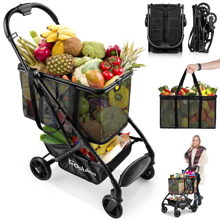 OSLUKEN FOLDING GROCERY CART