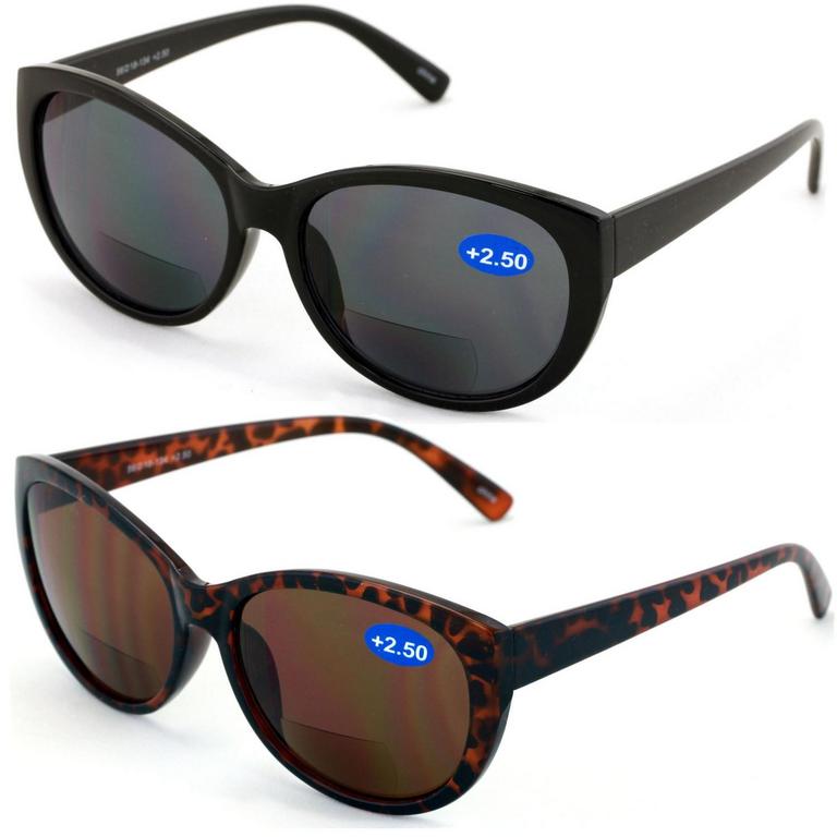V.W.E. WOMENS 2.50X BIFOCAL SUNGLASSES 2PK