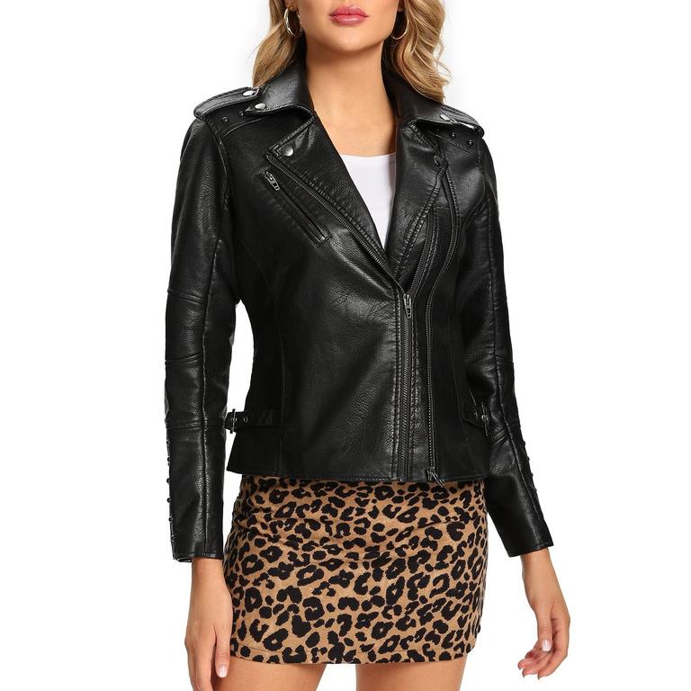 SPYM WOMENS FAUX LEATHER JACKET M