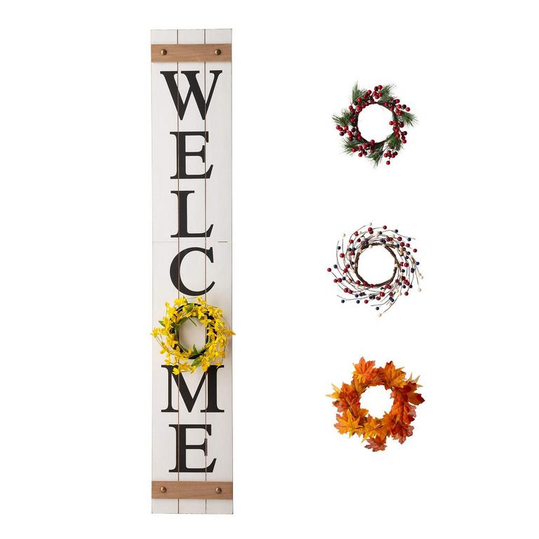 GLITZHOME WELCOME SIGN 60IN X 10IN