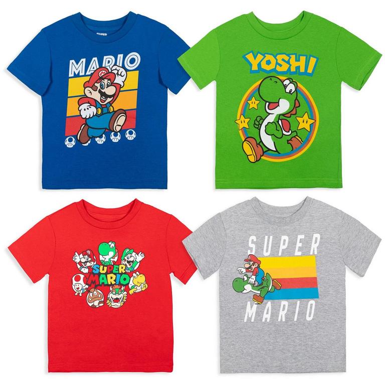 SUPER MARIO 3T TSHIRTS 4PK