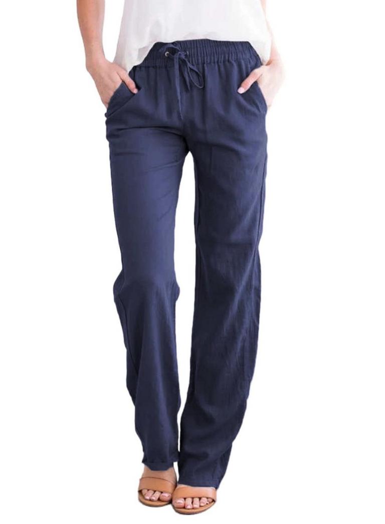 DOKOTOO PANTS WOMEN XL BLUE