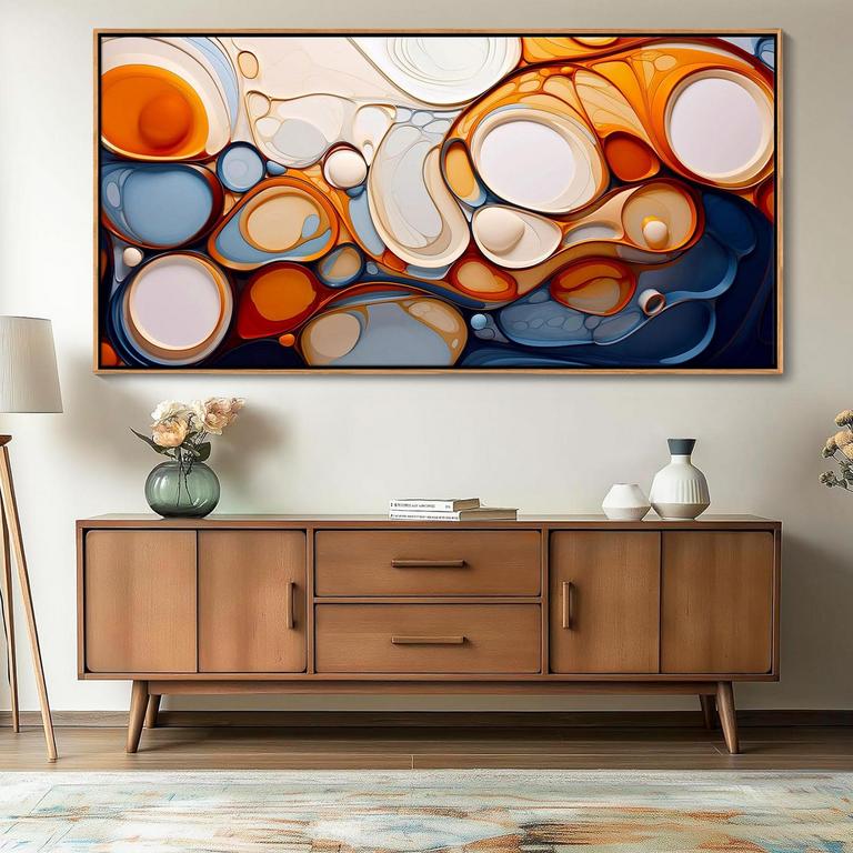 AJAZIKO ABSTRACT WALL ART 48IN X 24IN
