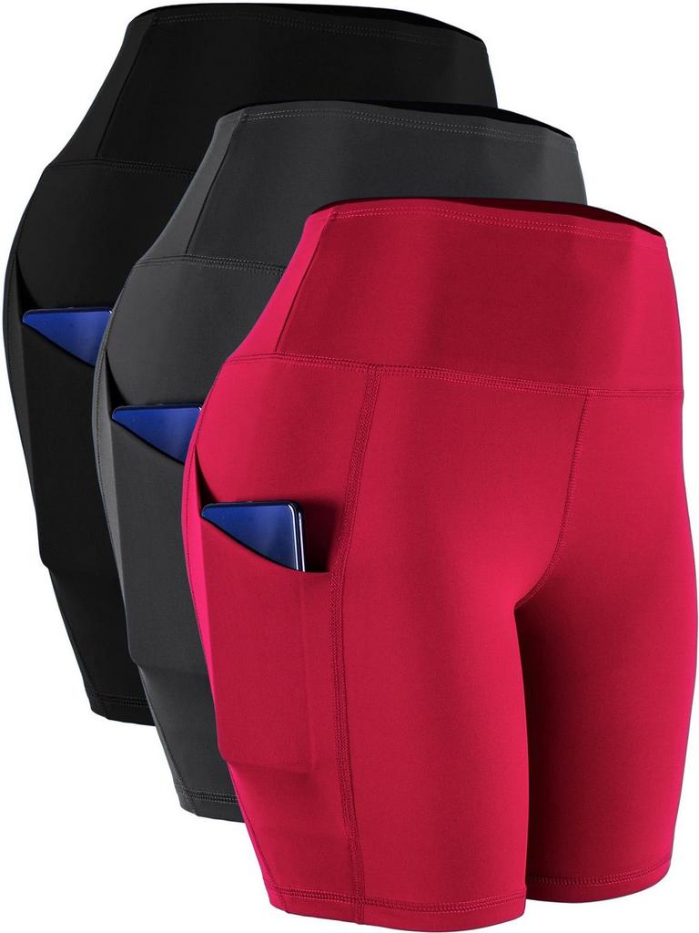 NELEUS WOMENS HIGH WAIST 3XL SHORTS 3PK