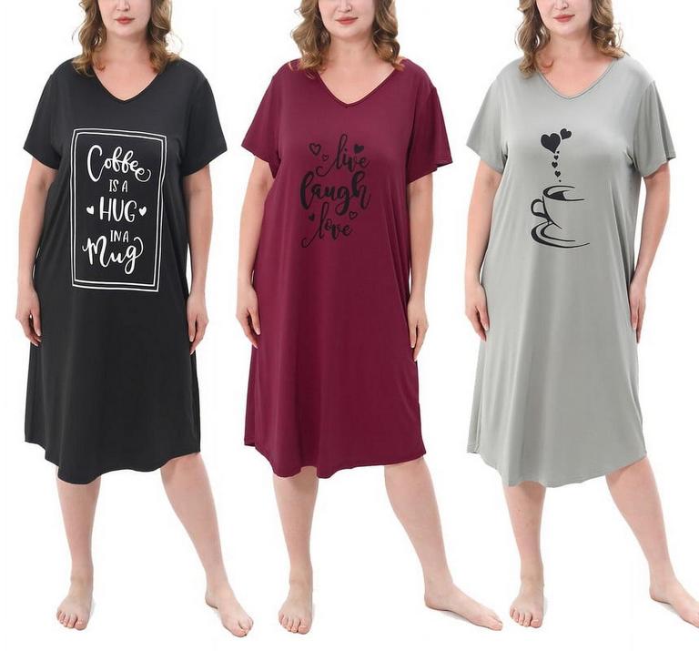 FEREMO PLUS SZ 3X NIGHTGOWNS 3PK