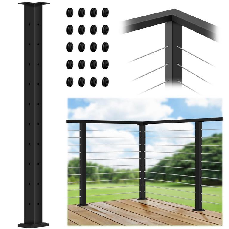 GYYKZZ CABLE RAILING CORNER POST 36IN 1PK