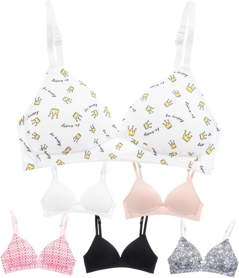 ALYCE IVES GIRLS 32A LIGHTLY PADDED BRAS 6PK
