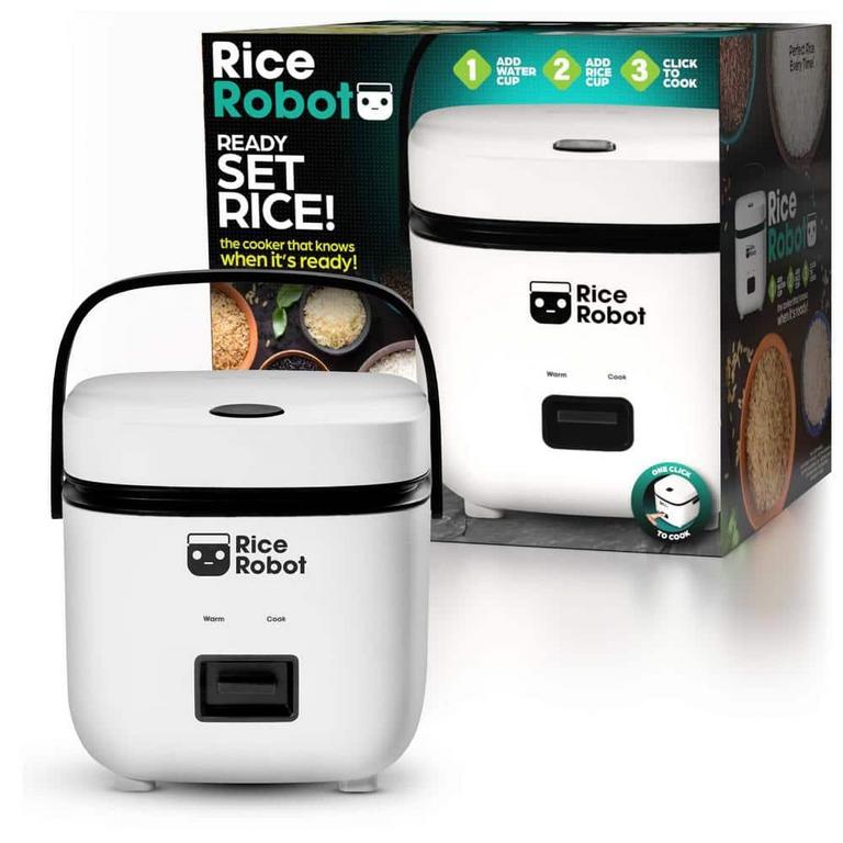 RICE ROBOT 4-CUP RICE COOKER WHITE