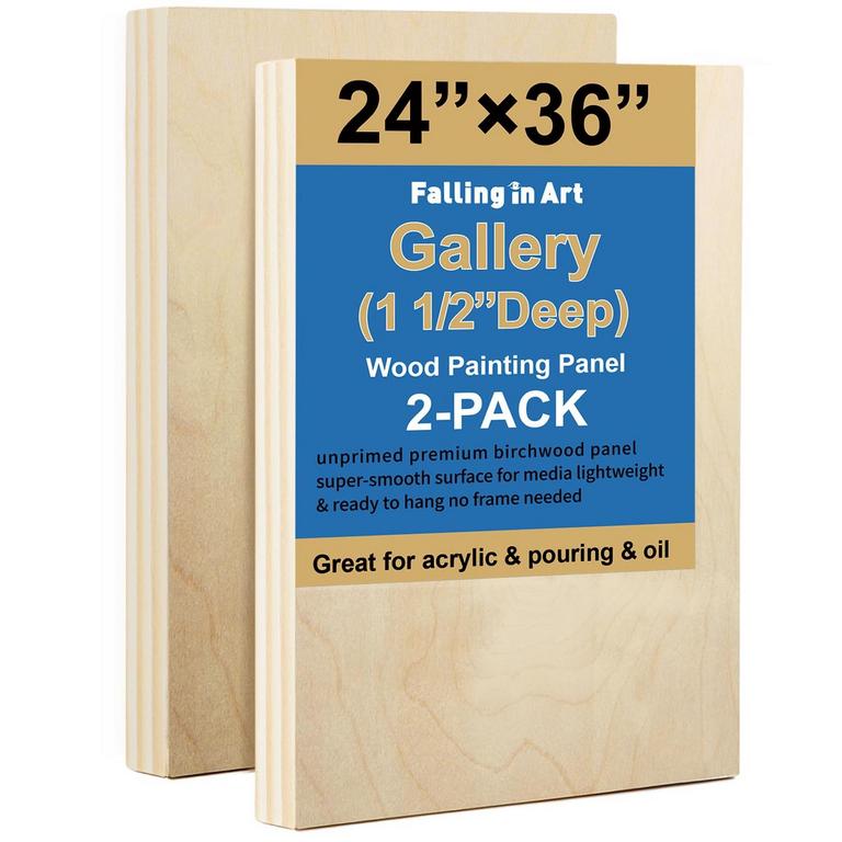 FALLING IN ART 24X36IN WOOD CANVAS PANELS 2PK