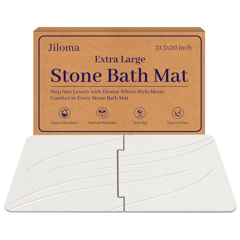 JILOMA 32IN X 20IN STONE BATH MAT