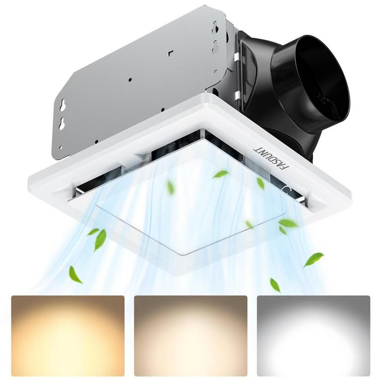 FASDUNT BATH FAN W/ LIGHT 10IN