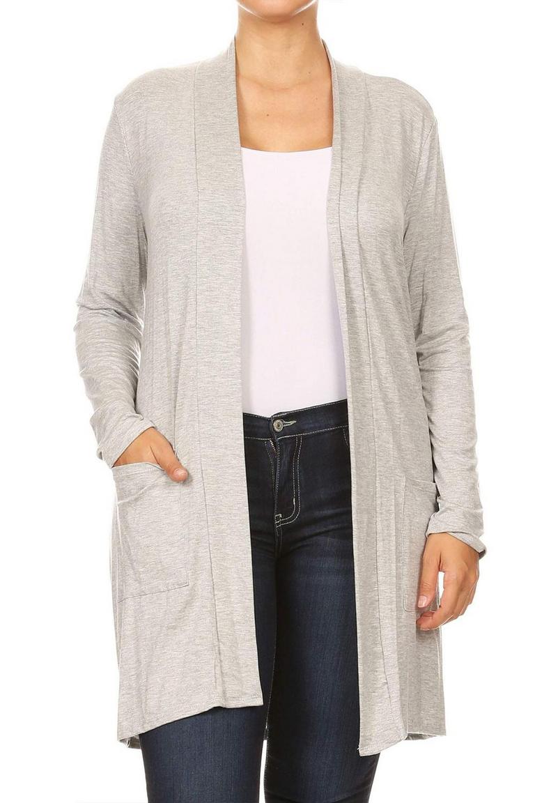 XL OPEN-FRONT CARDIGAN
