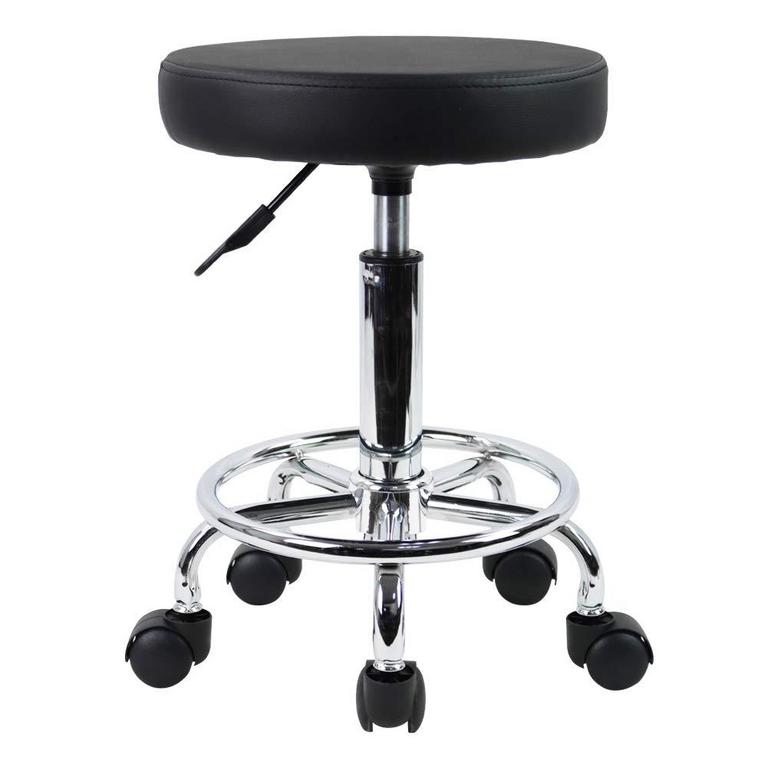 KKTONER BLACK ROLLING STOOL