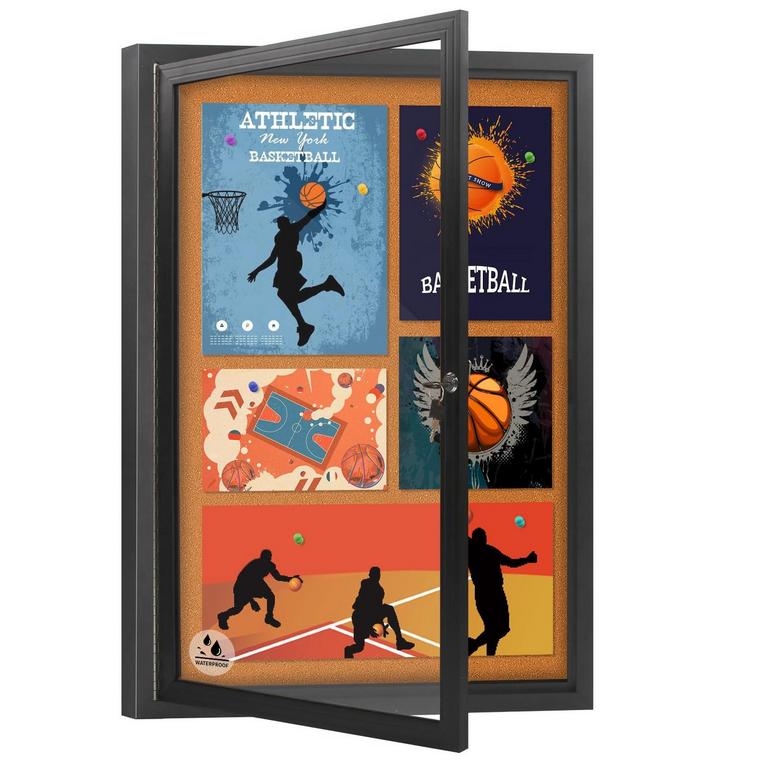 MAXRIENY ENCLOSED BULLETIN BOARD 36IN X 24IN