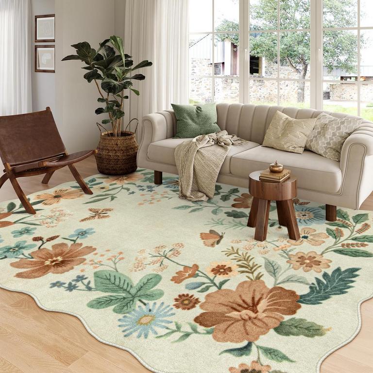 LAHOME FLORAL RUG 6FT X 9FT