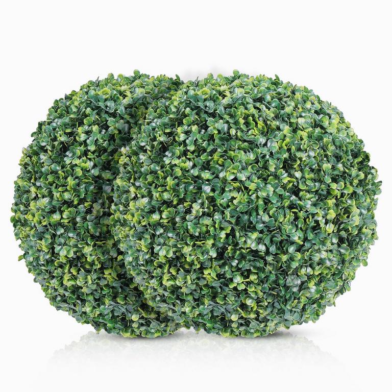 DRAY 12IN FAUX BOXWOOD BALLS 2PK
