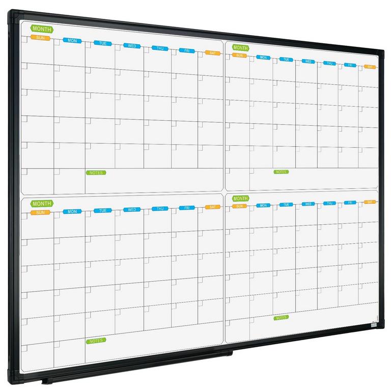 JILOFFICE 36IN X 24IN CALENDAR DRY ERASE BOARD