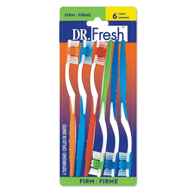 6PK DR FRESH TOOTHBRUSHES