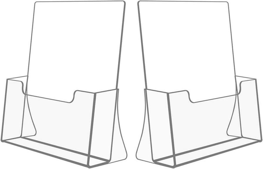 NIUBEE ACRYLIC BROCHURE HOLDERS 2PK
