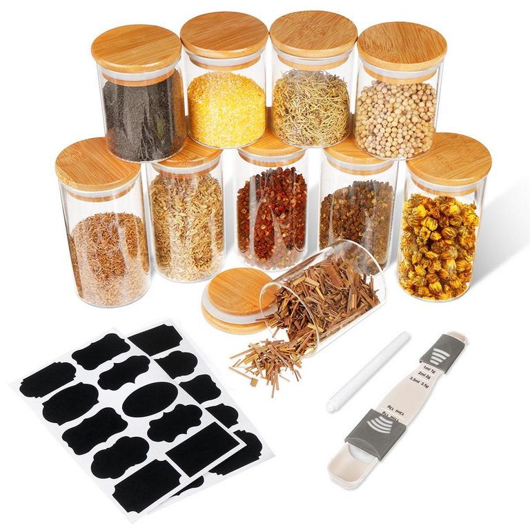 YQSDG GLASS STORAGE JARS 10PK