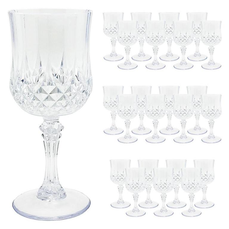 VEIUWA 24PC PLASTIC WINE GLASSES