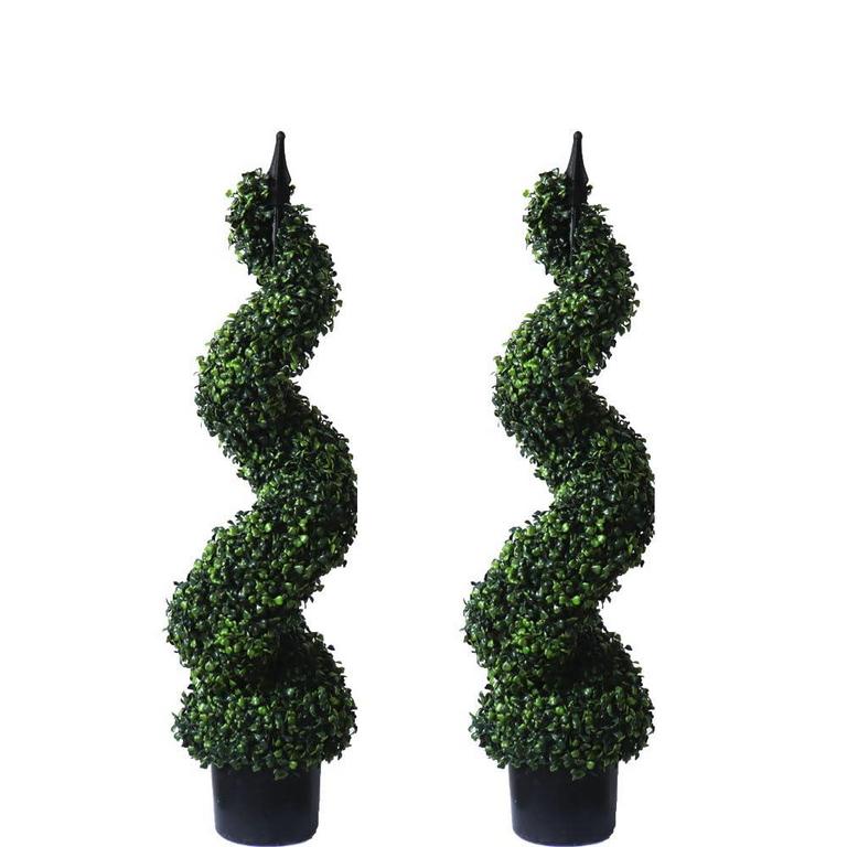 ALL SEASON GREEN 36IN FAUX TOPIARY 2PK