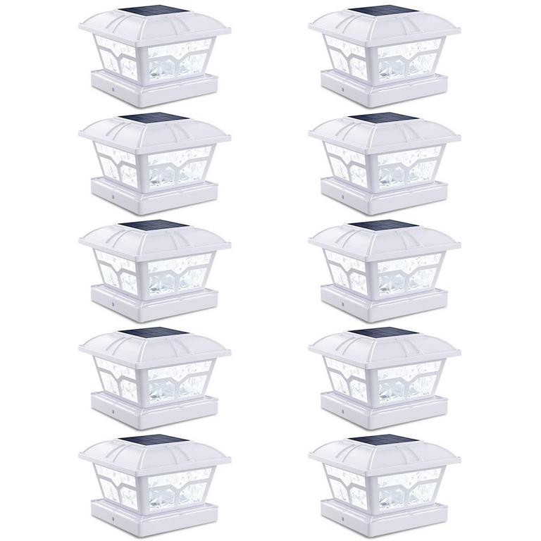 SIEDINLAR 4-6IN SOLAR POST LIGHTS 10PK