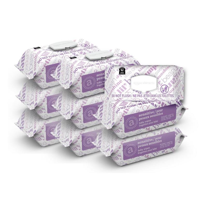 ELEMENTS SENSITIVE BABY WIPES 810CT