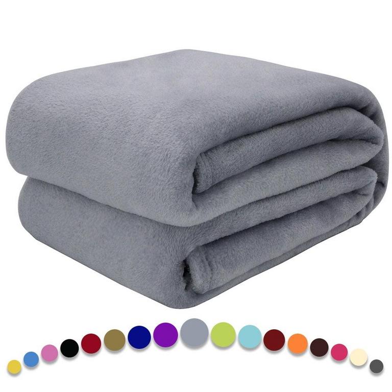 HOWARMER GRAY FLEECE BLANKET KING