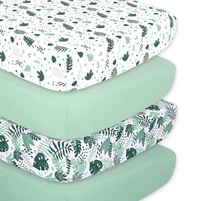PEANUTSHELL 4PK CRIB SHEETS