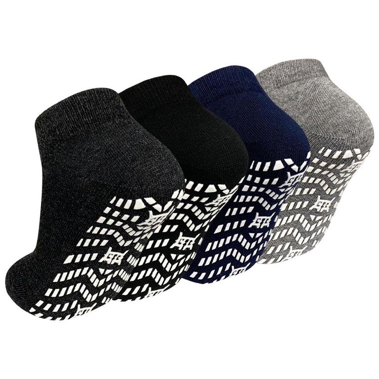 4PK L NON SLIP GRIP SOCKS