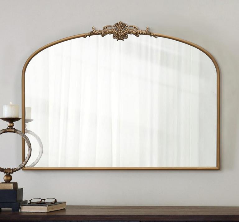 BESDOMUS 40IN X 30IN GOLD MIRROR