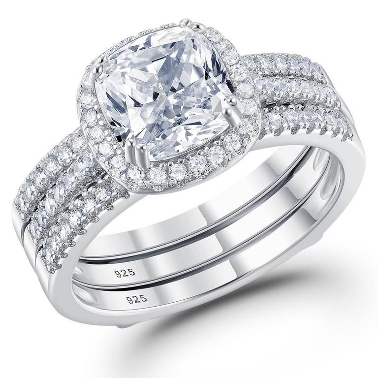 NEWSHE WEDDING RINGS SET SZ 7
