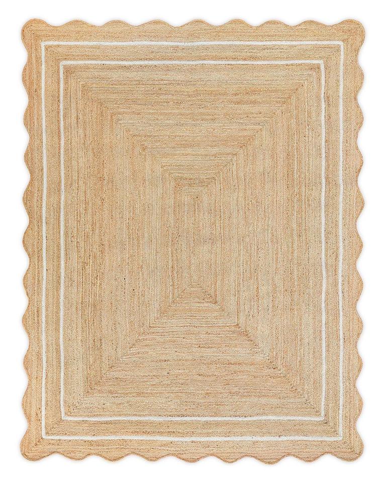 WEAVING VILLAGE SCALLOP RUG 5FT X 8FT