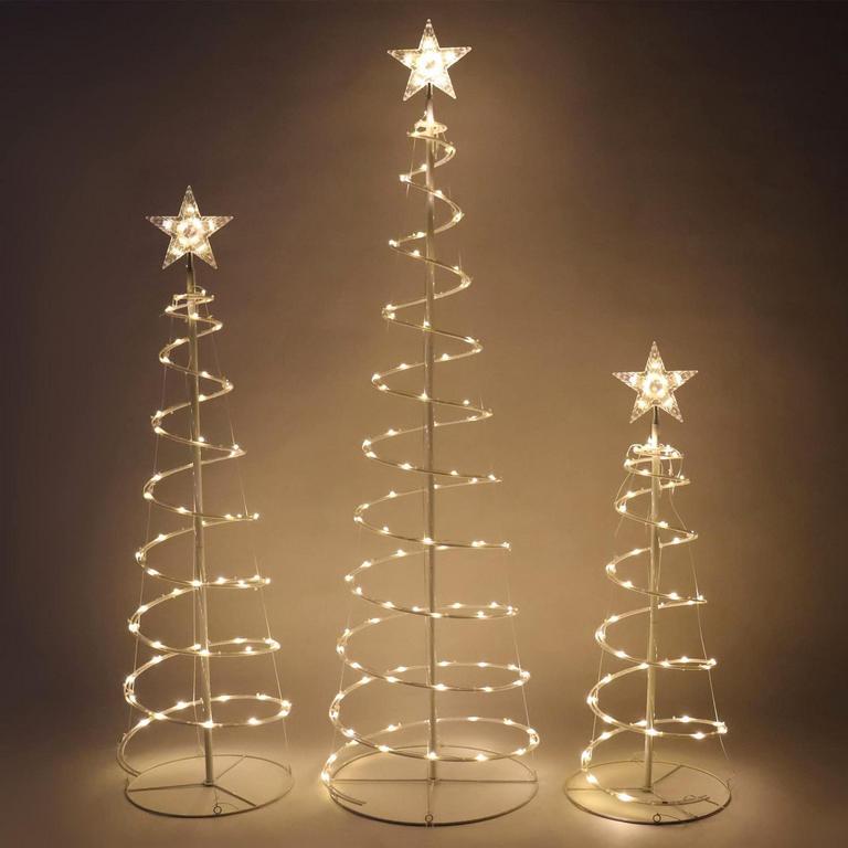 3PK SPIRAL TREE LIGHTS SET