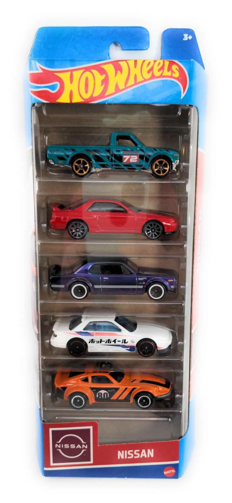 HOT WHEELS NISSAN TOY CARS 5-PACK