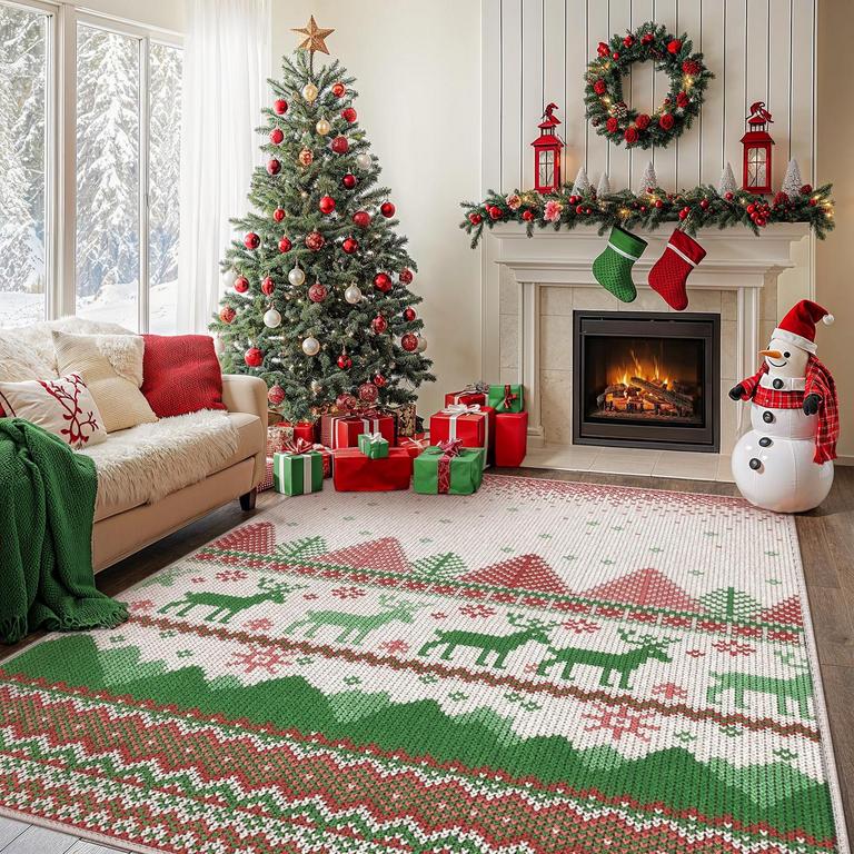 8X10FT CHRISTMAS RUG