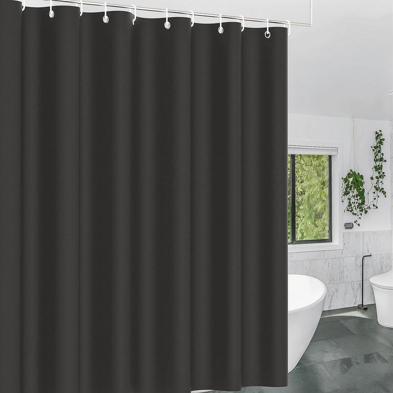 MAZBFF BLACK SHOWER CURTAIN 72IN X 72IN