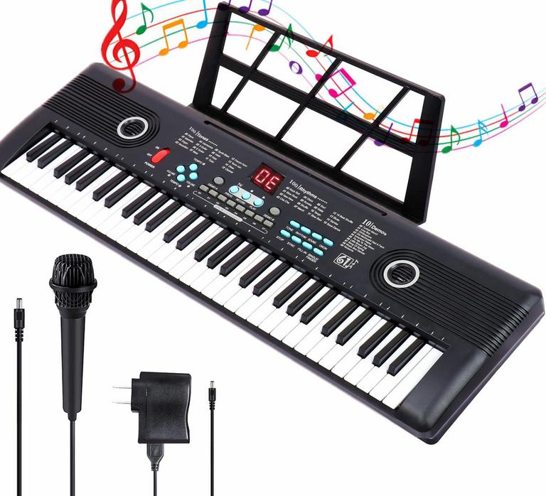 SEMART 61-KEY ELECTRIC PIANO BLACK